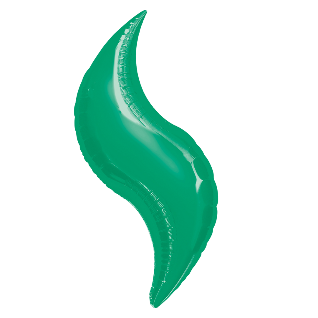 36" Anagram Green Curve Foil Balloons | 3 Count