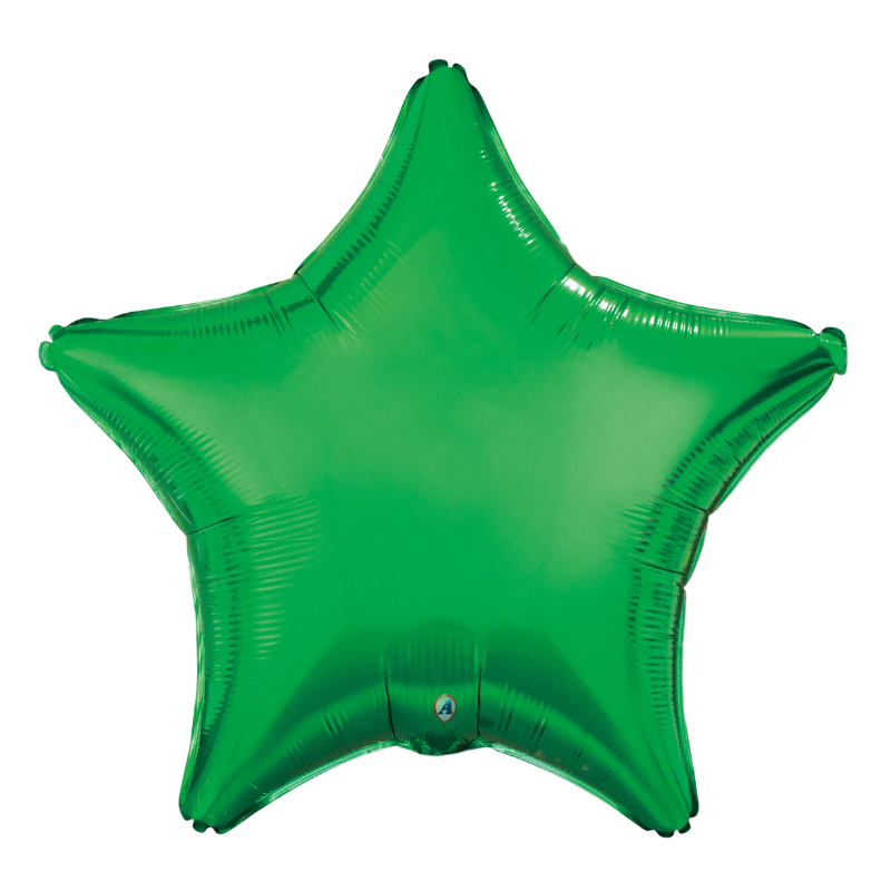22" AAB Green Star Foil Balloon | Buy 5 Or More Save 20%