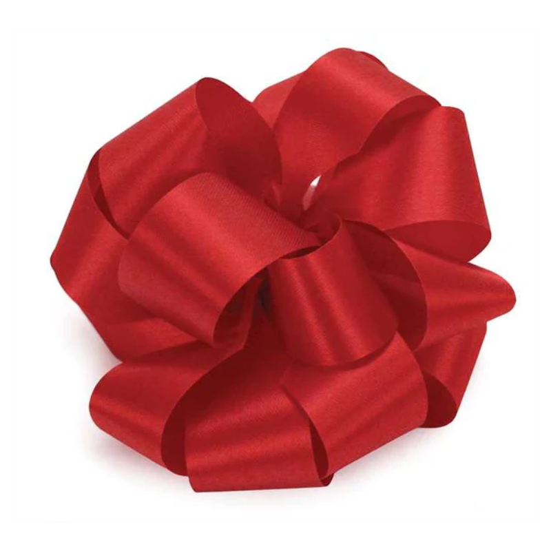 #100 McGinley Satin Holiday Red Satin Lustre Ribbon - 4" Wide, 50 Yards Long | 1 Spool