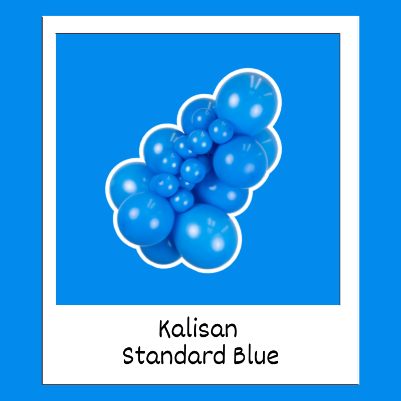 Ballons de baudruche à lier Kalisan Standard bleu, 6 po (15 cm) | Paquet de 50
