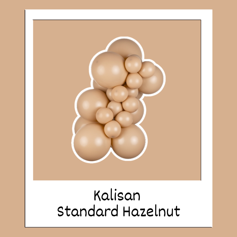 Ballons linking en latex Kalisan Standard Hazelnut 6" K-Link | Paquet de 50
