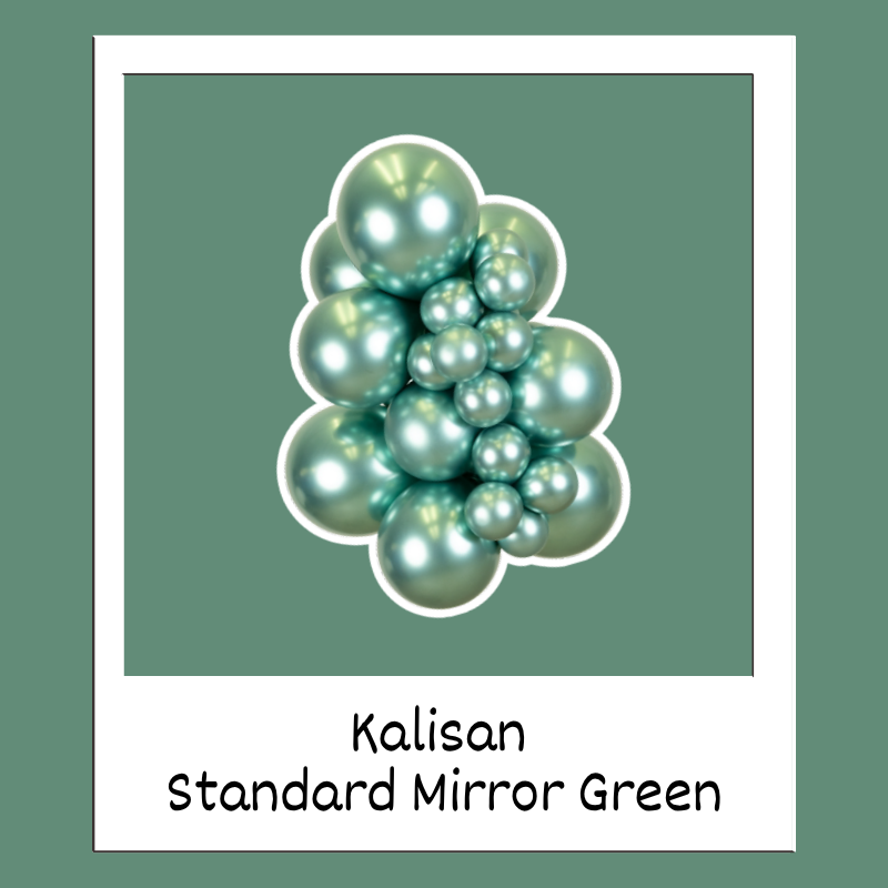 Ballons en latex miroir vert Kalisan 36" | Lot de 2