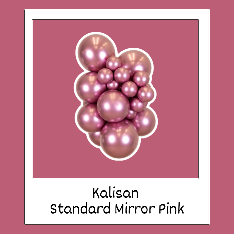 Ballons en latex miroir rose Kalisan 36" | Lot de 2