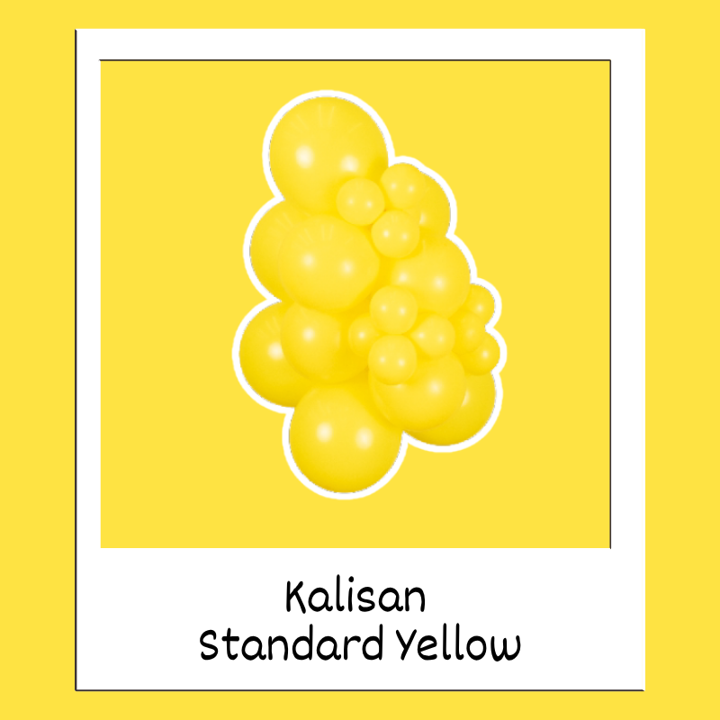 Ballons à lier en latex Kalisan Standard Jaune K-Link de 6 po | Paquet de 50