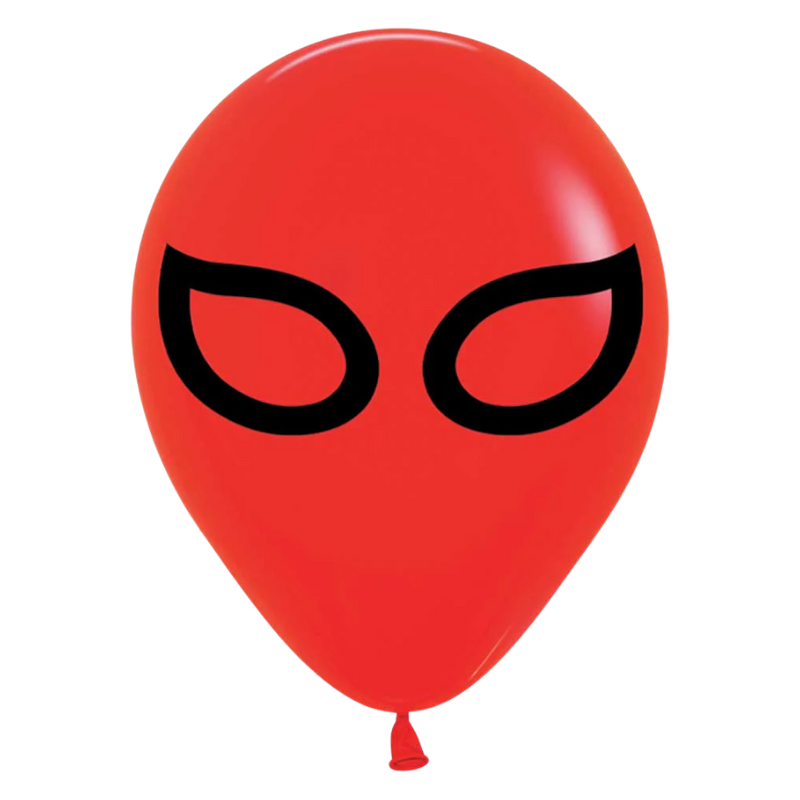 5" Sempertex Fashion Red Luchador Latex Balloons - Single Sided Print | 100 Count