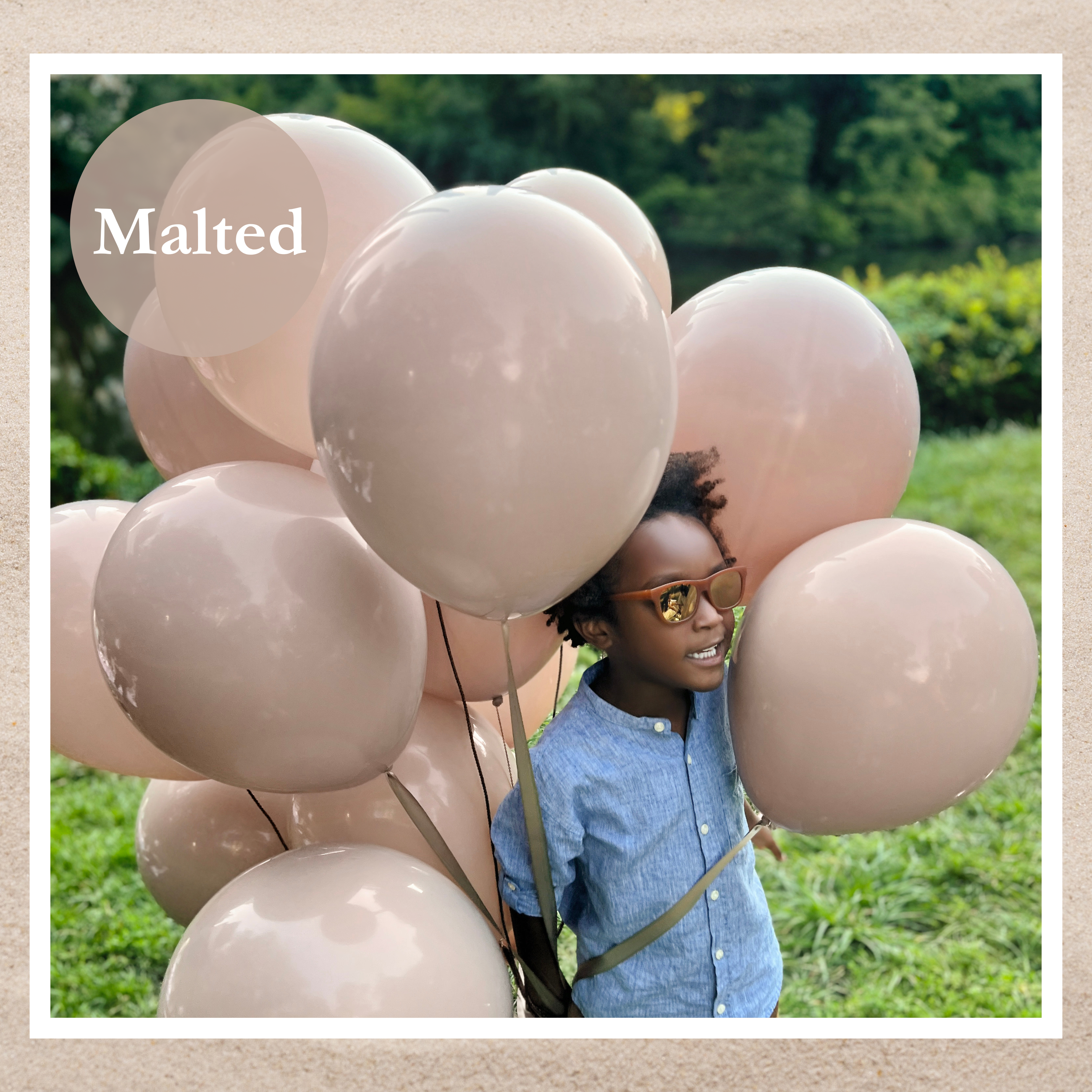 17" TUFTEX Malted - Tan Latex Balloons | 50 Count