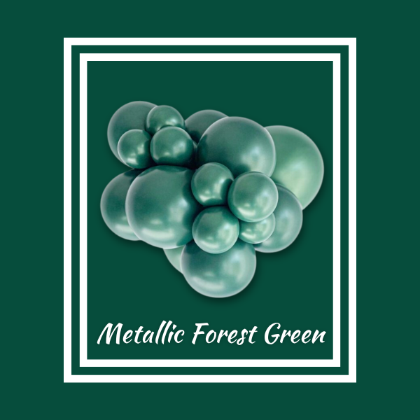 11" TUFTEX Metallic Pearlized Forest Green Latex Balloons | 100 Count