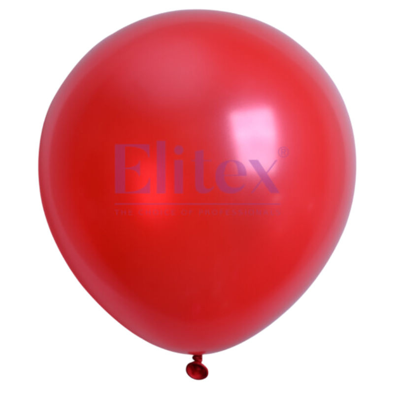 6" Elitex Metallic Ruby Red Pearlized Link Latex Balloons | 100 Count