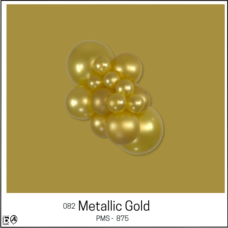 160s Sempertex Metallic Pearlized Gold Twisting - Entertainer Latex Balloons | 100 Count