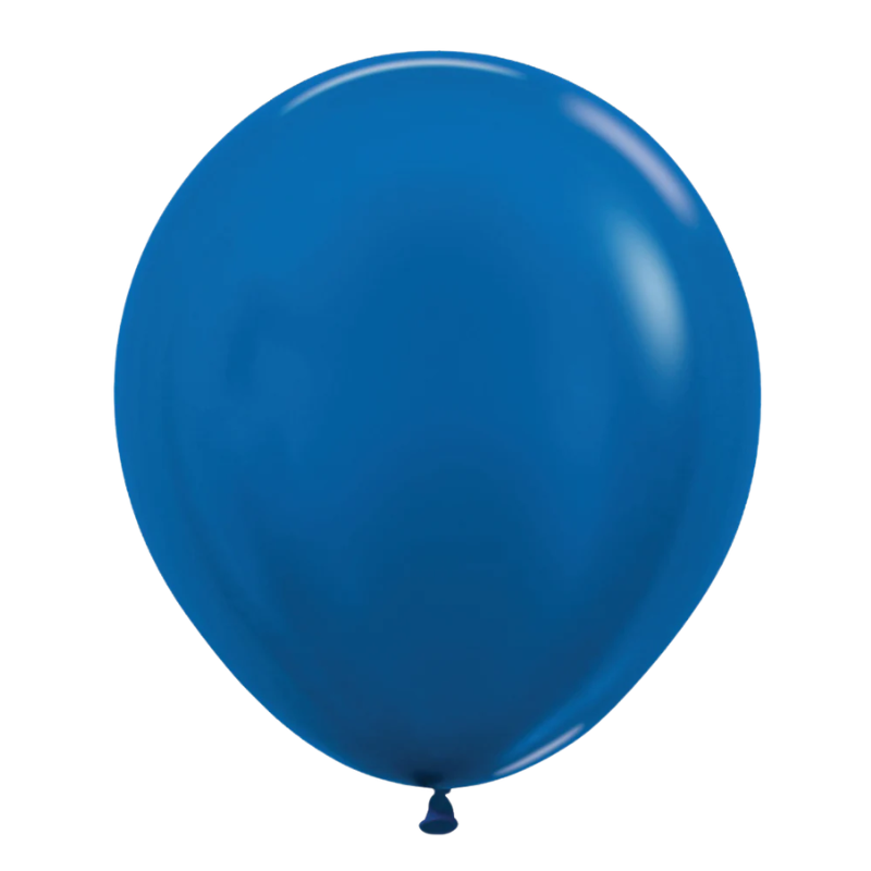 18" Sempertex Metallic Pearlized Blue Latex Balloons | 25 Count