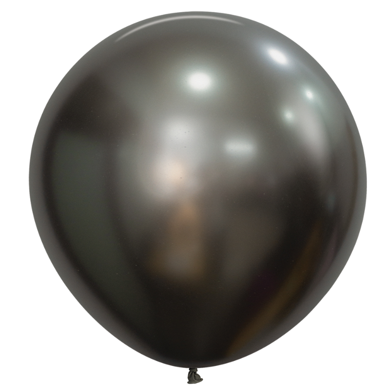 24" Sempertex Silk Midnight Grey Pearl Latex Balloons | 10 Count