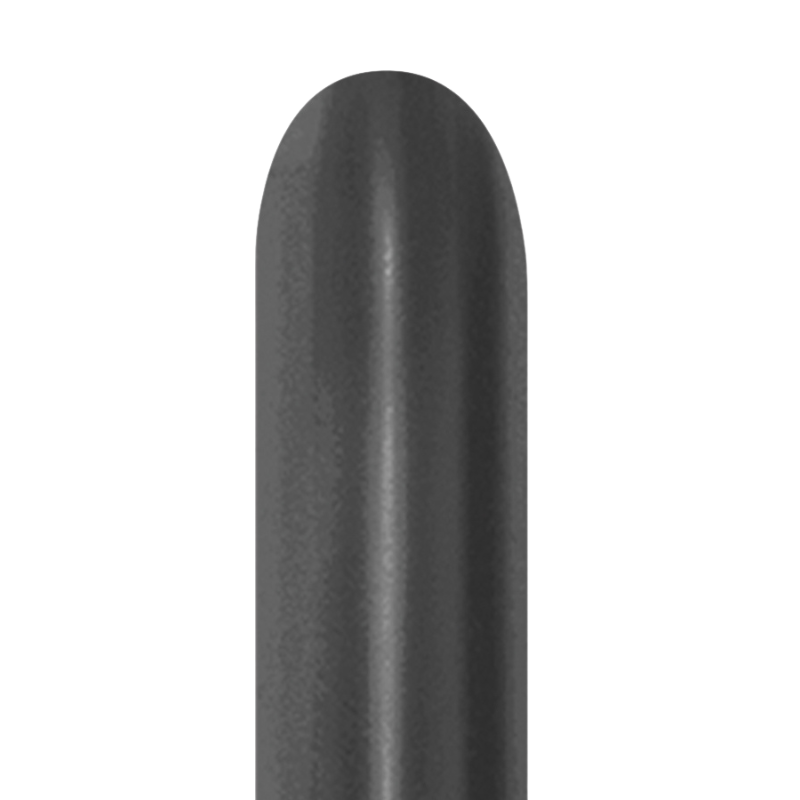 260 Sempertex Nozzle Up Silk Midnight Grey Pearl Twisting - Entertainer Latex Balloons | 50 Count
