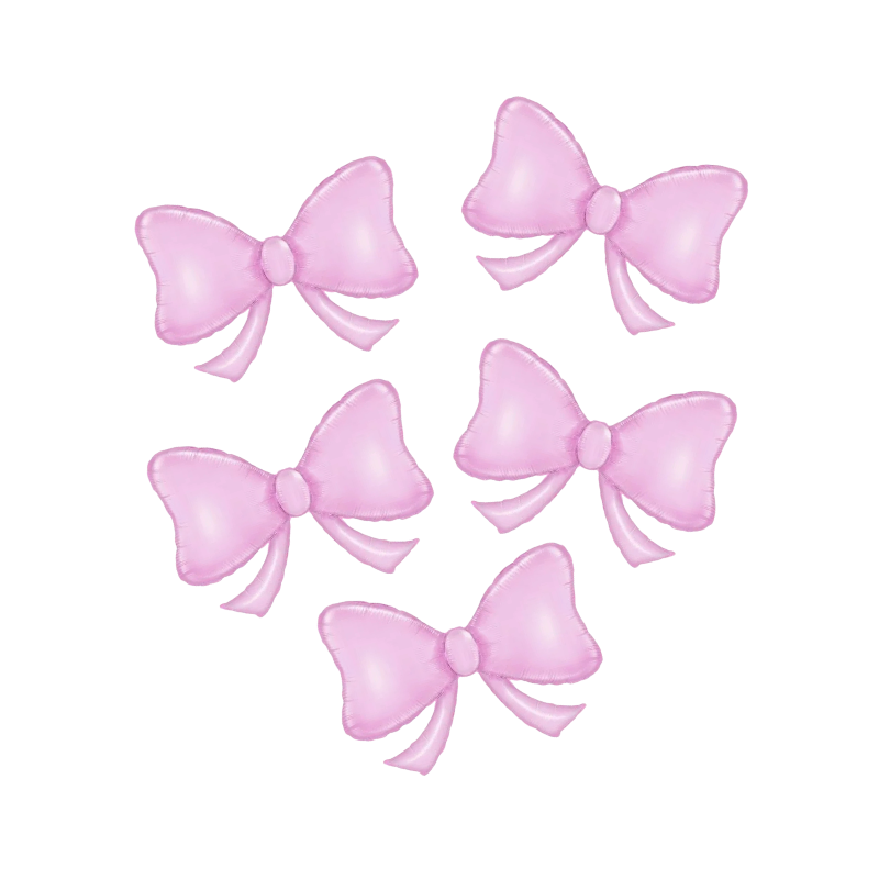 9" Burst Party Co. Mini Pink Bow Foil Balloon | 5 Count