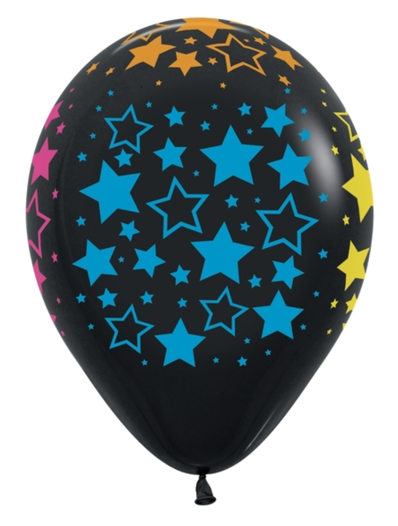 Globos de látex de estrellas audaces de neón de 11.0 in | 50 unidades