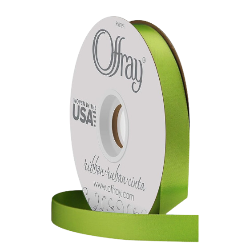 #3 Offray Kiwi Double Face Satin Ribbon - 5/8" x 50 yards | 1 Spool