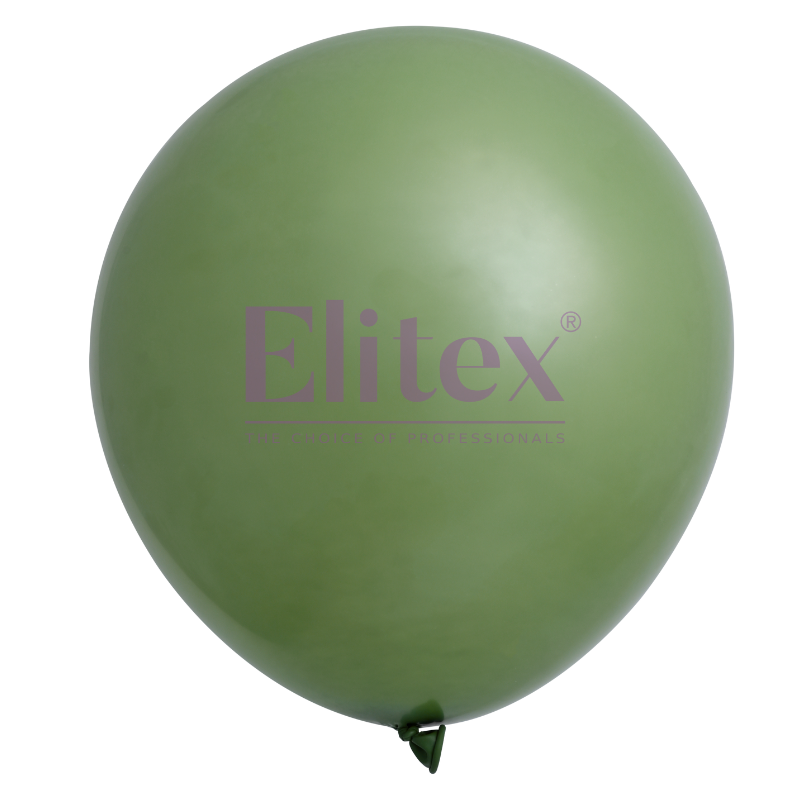 12" Elitex Olive Green Standard Round Latex Balloons | 50 Count