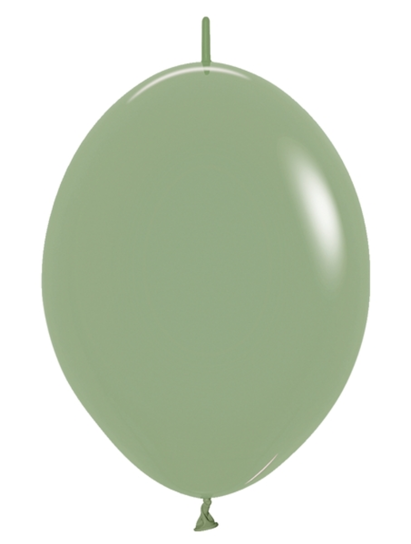 12" Sempertex Pastel Dusk Laurel Green Link-O-Loon Latex Balloons | 50 Count
