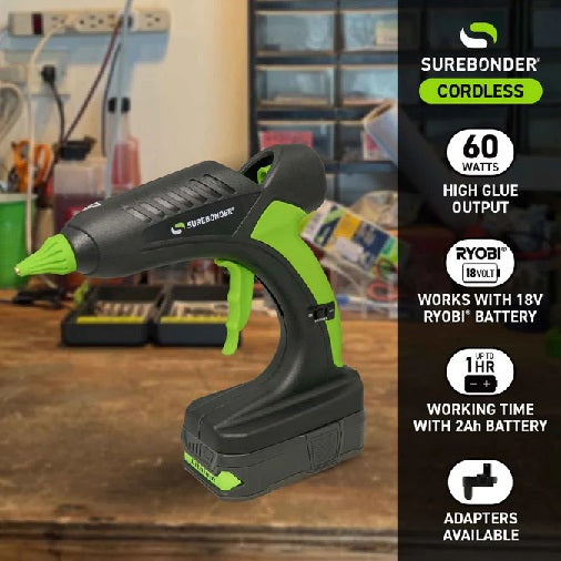 PRO2-60 60W High Temperature Full Size 18V Cordless Hot Glue Gun Kit | 1 Count