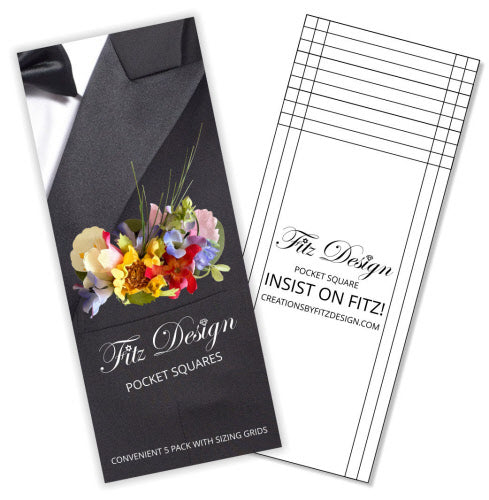 Pocket Square Cardstock Holder | 5 Count - Just Add Flowers!