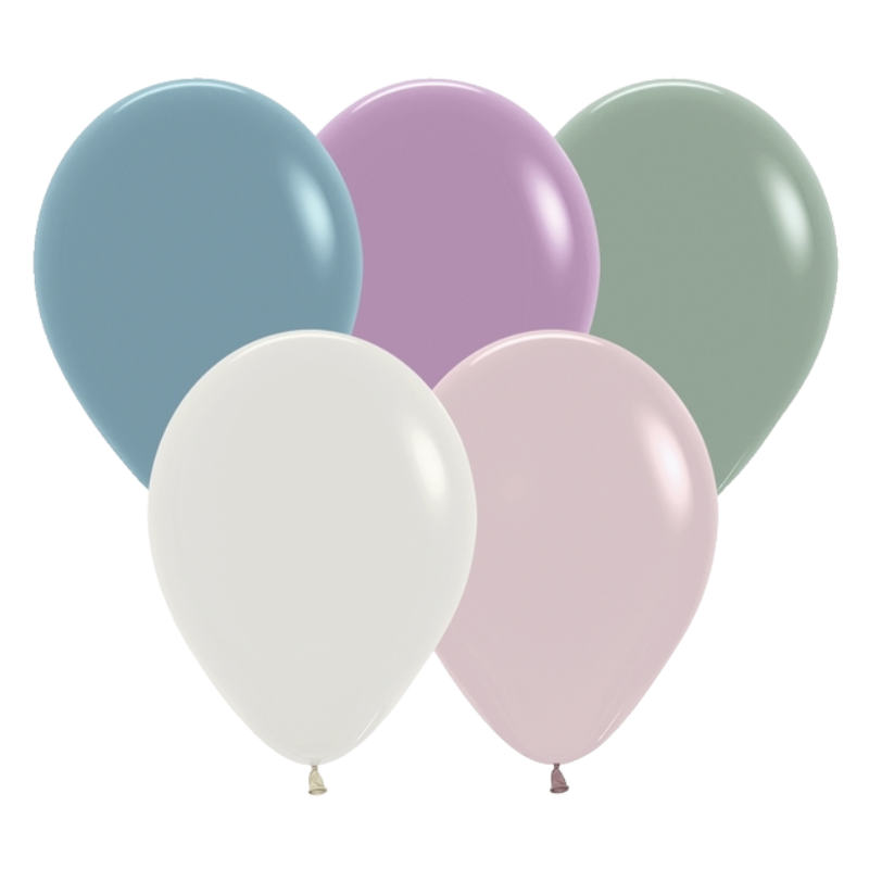 11" Sempertex Pastel Dusk Assortment Latex Balloons | 100 Count