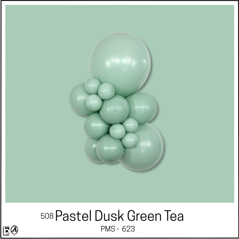 6" Sempertex Pastel Dusk Green Tea Link-O-Loon Latex Balloons | 50 Count