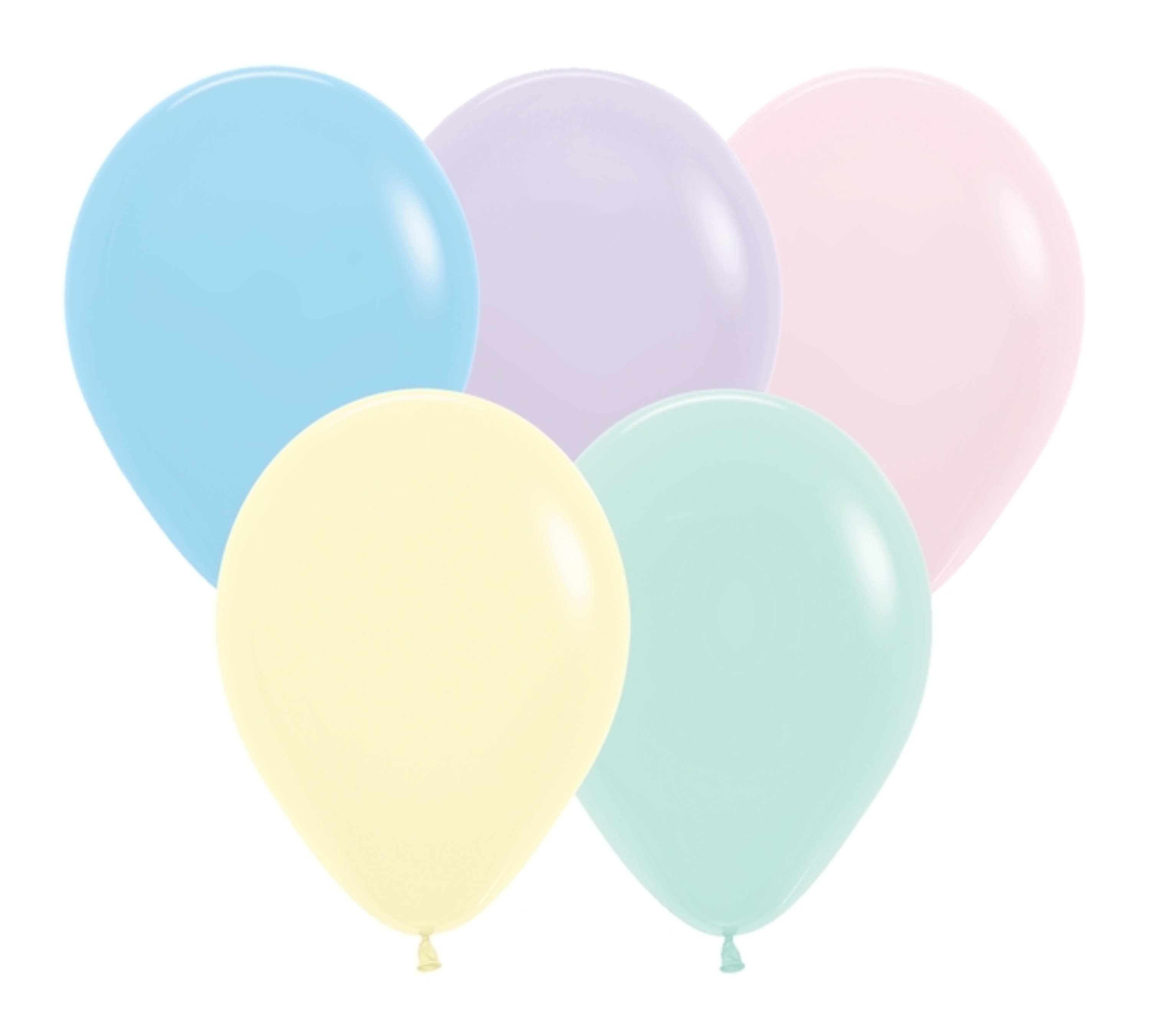 5" Sempertex Pastel Matte Assortment Latex Balloons | 100 Count