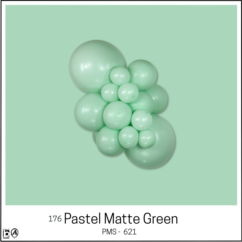 6" Sempertex Pastel Matte Green Link-O-Loon Latex Balloons | 50 Count