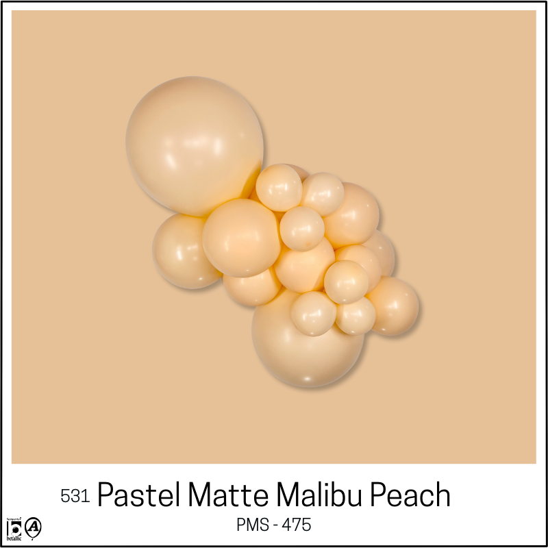12" Sempertex Pastel Matte Malibu Peach Link-O-Loon Latex Balloons | 50 Count