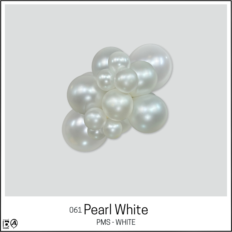 24" Sempertex Satin Pearl White Latex Balloons | 10 Count