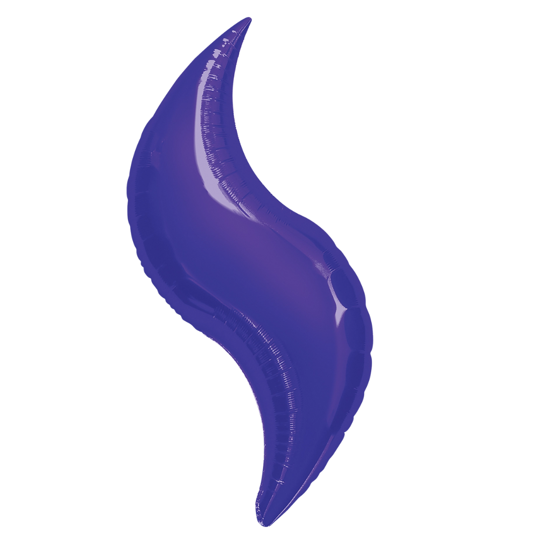 42" Anagram Purple Curve Foil Balloons | 3 Count