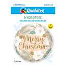 18" Floral Christmas Foil Balloon (P22) | Buy 5 Or More Save 20%