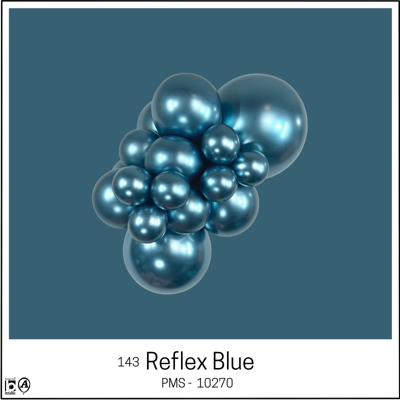 18" Sempertex Reflex Blue Latex Balloons | 15 Count