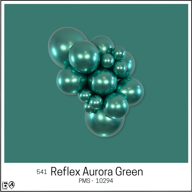 11" Sempertex Reflex Aurora Green Latex Balloons | 50 Count