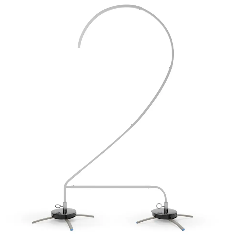6' Silver Rainbow - Number 2 Aluminum Snap & Click Balloon Frame With Base | Balloons Not Included