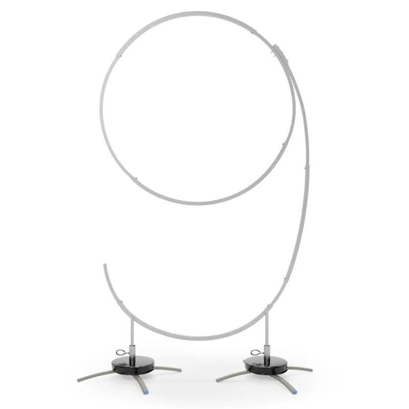 6' Silver Rainbow - Number 9 Aluminum Snap & Click Balloon Frame With Base | Balloons Not Included