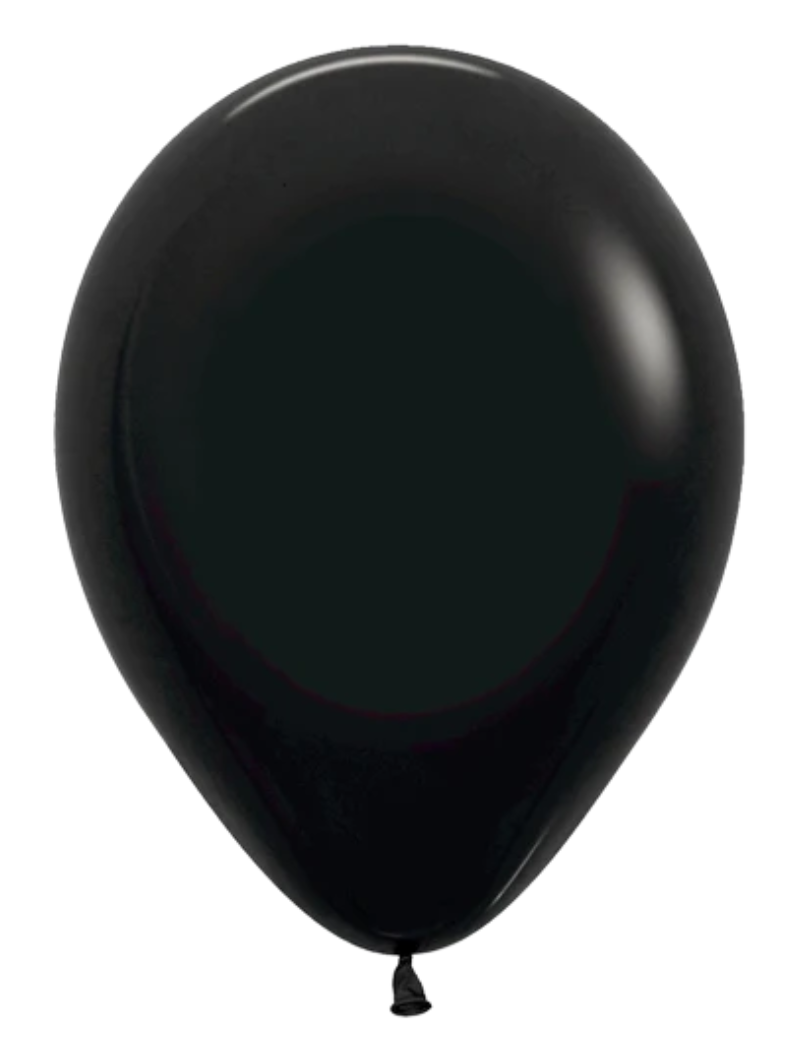 5" Sempertex Deluxe Black Latex Balloons | 100 Count