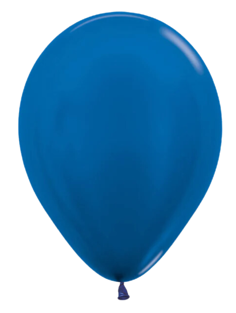 5" Sempertex Metallic Pearlized Blue Latex Balloons | 100 Count