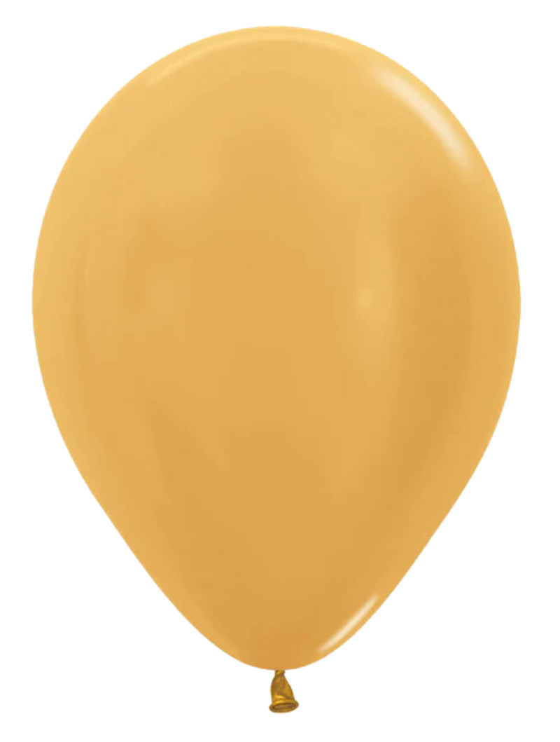 5" Sempertex Metallic Pearlized Gold Latex Balloons | 100 Count