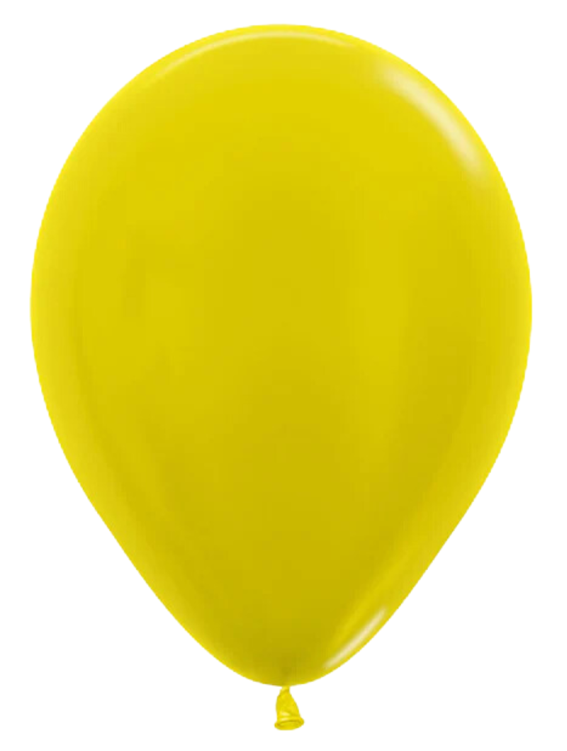 11" Sempertex Metallic Pearlized Yellow Latex Balloons | 100 Count