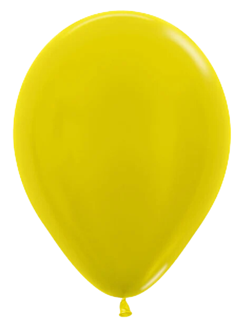 18" Sempertex Metallic Pearlized Yellow Latex Balloons | 25 Count