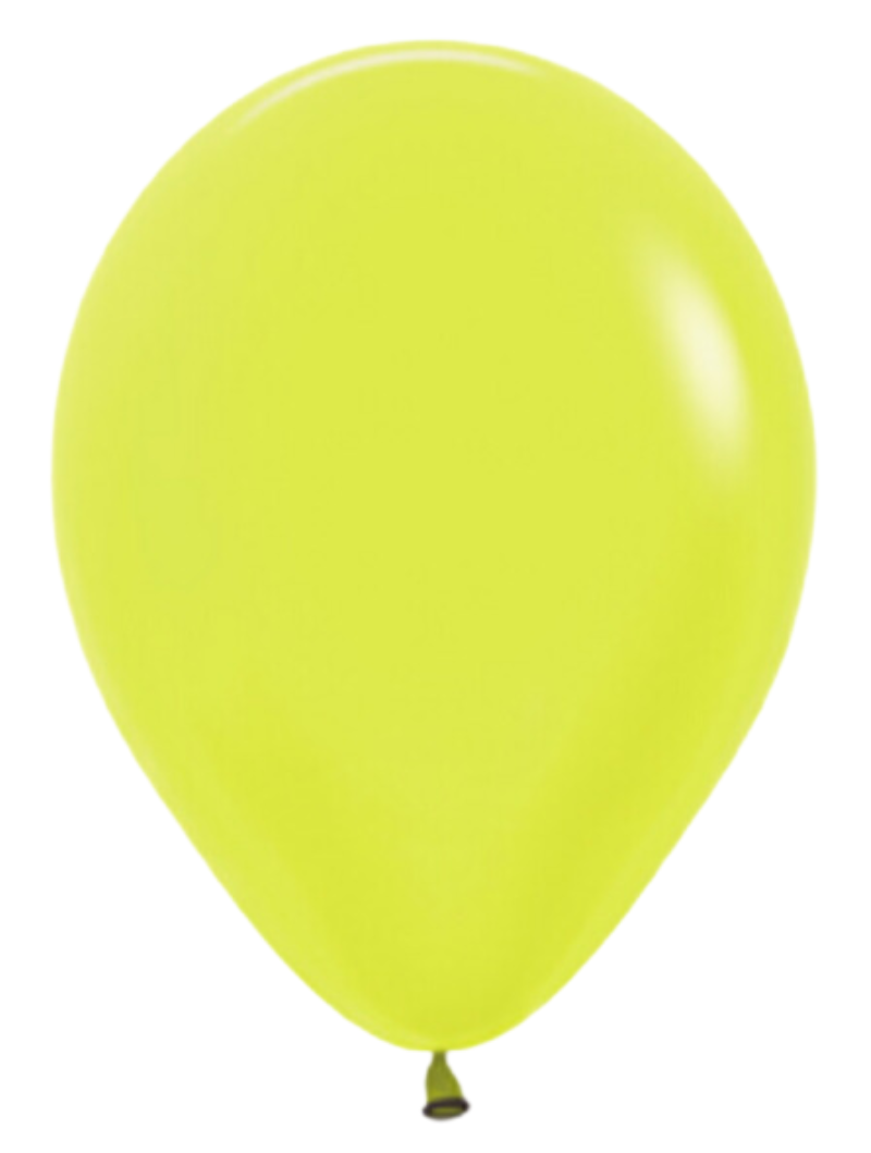 5" Sempertex Neon Yellow Latex Balloons | 100 Count