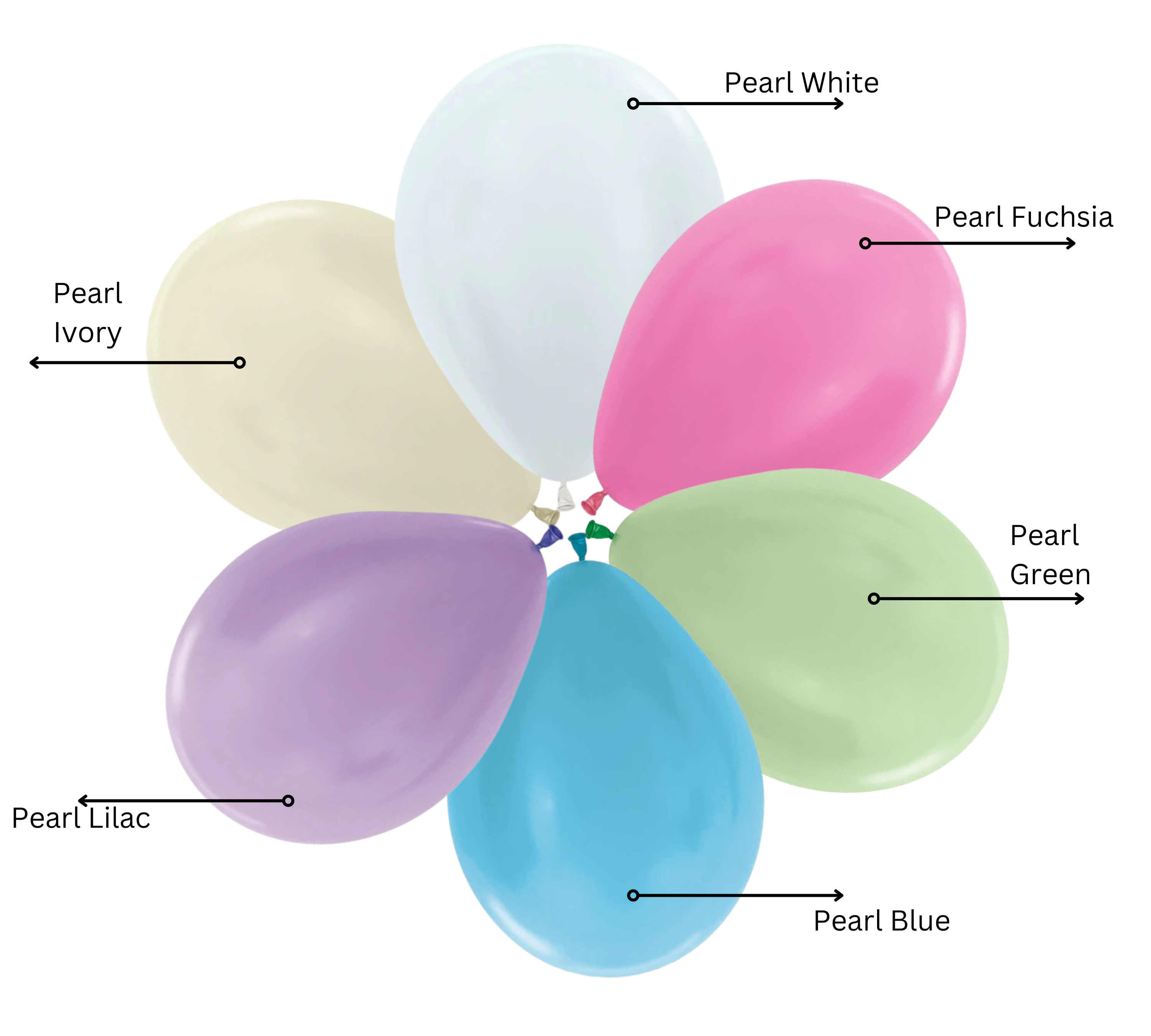 11" Sempertex Pearl Assortment Latex Balloons | 100 Count