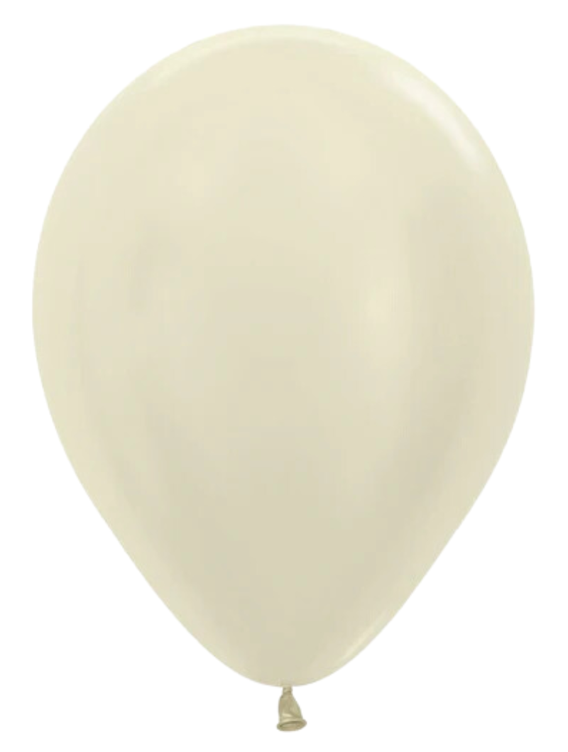 11" Sempertex  Satin Pearl Ivory Latex Balloons | 100 Count