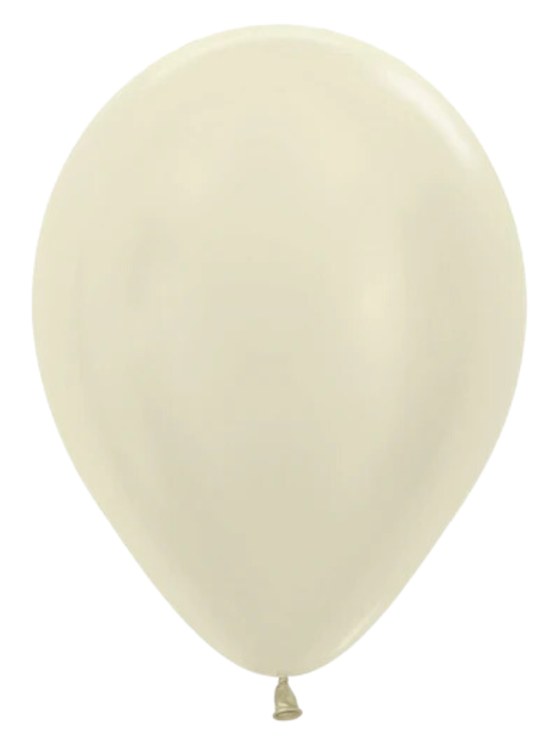 11" Sempertex Satin Pearl Ivory Latex Balloons | 100 Count
