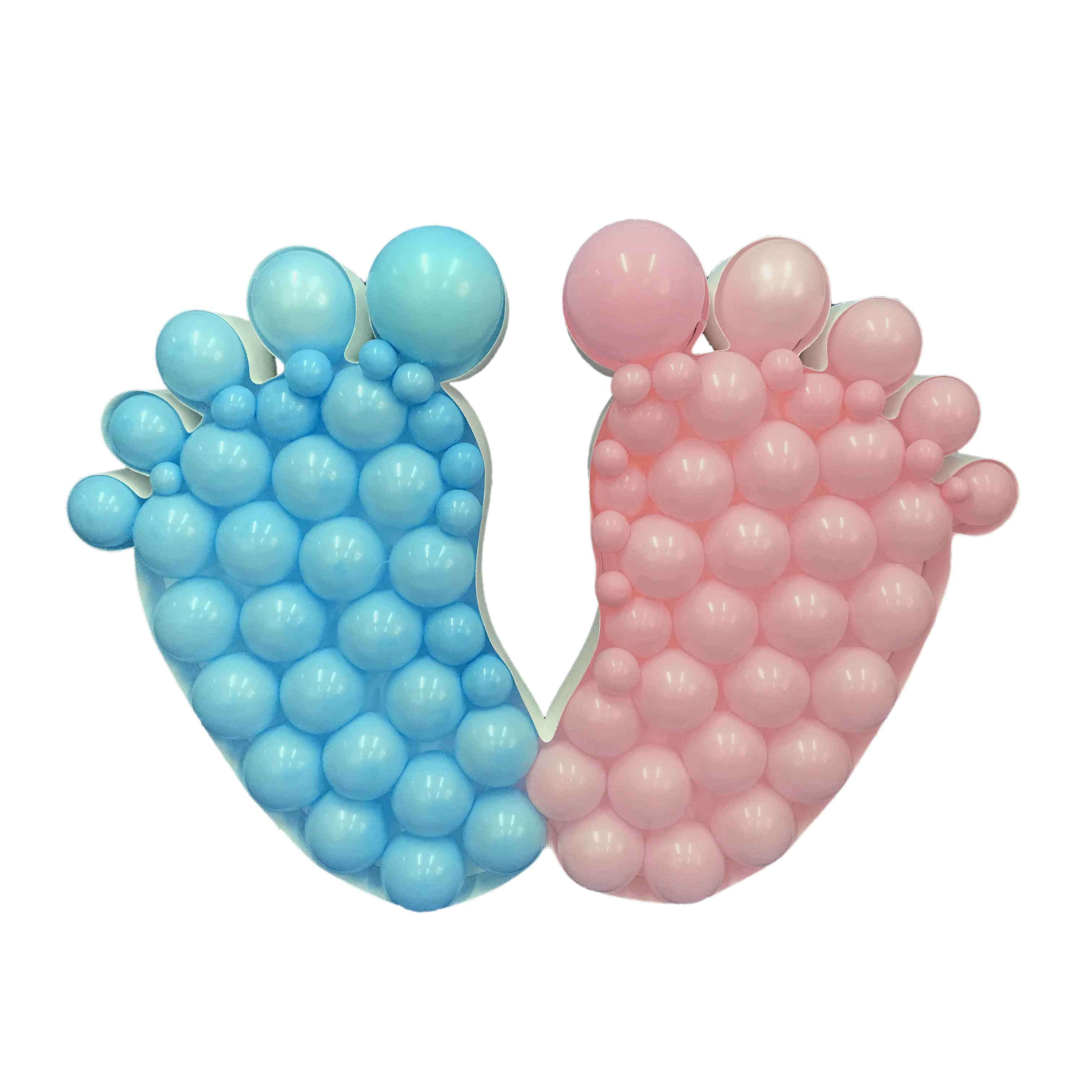 29" DIY Baby Feet Mosaic Balloon Frame - 29" x 39" Wide | Balloons Not Included
