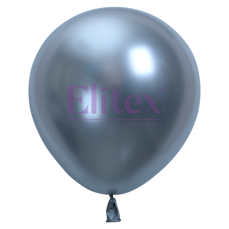 24" Silver Metallic Superglow Round Latex Balloons | 5 Count