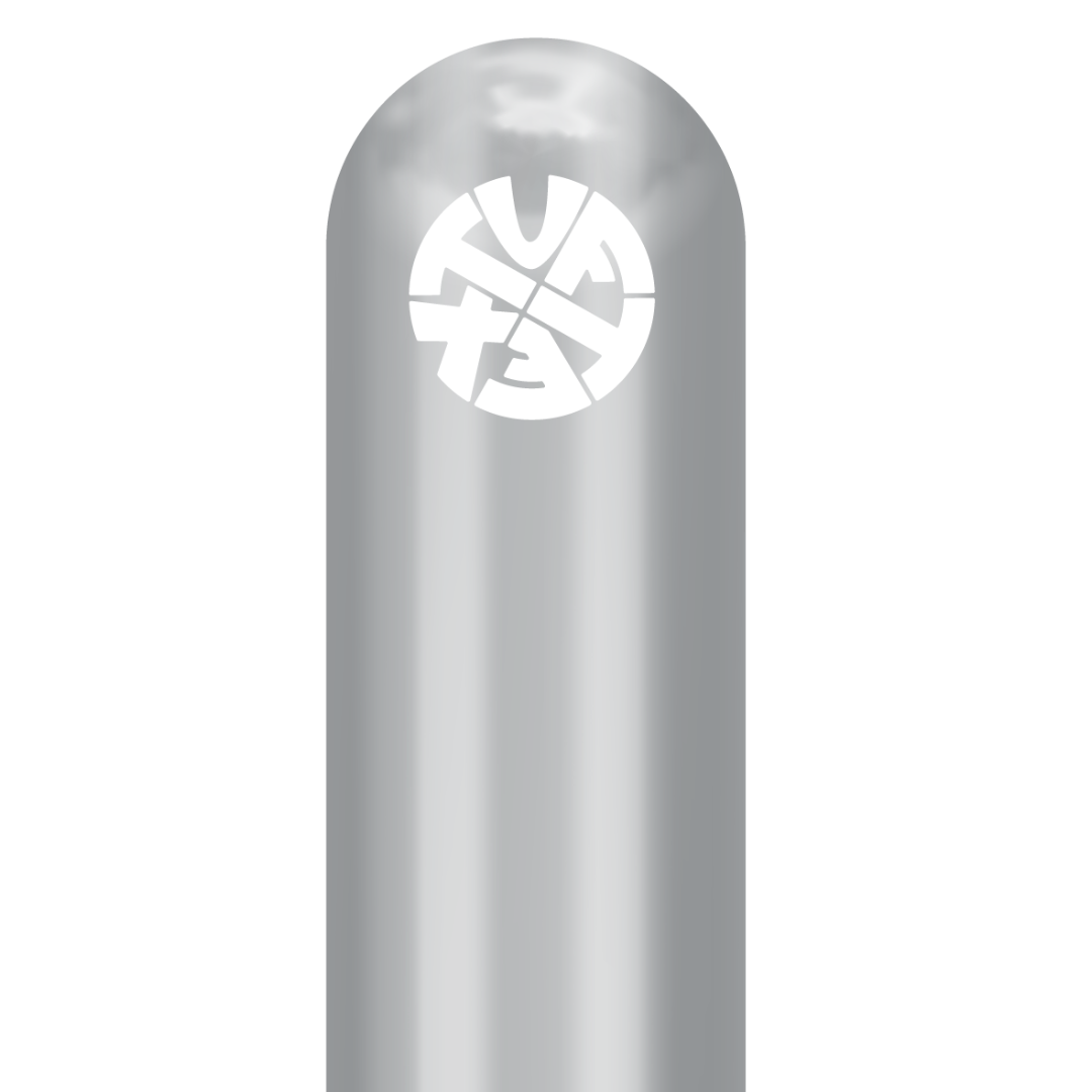 TT-260's Tuftex Effects Silvery - Silver Metallic Twisting Latex Balloons | 50 Count