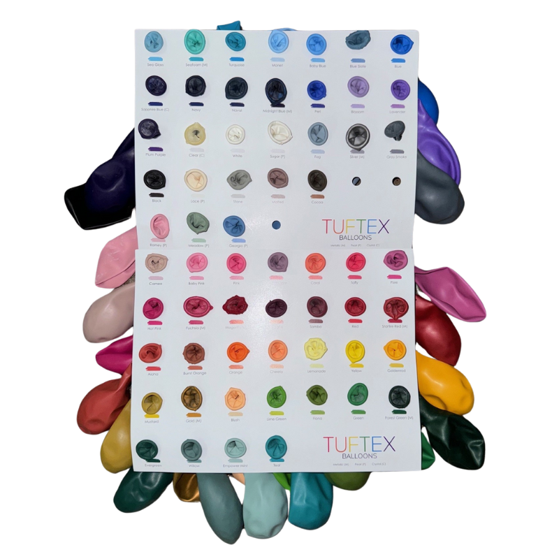 TUFTEX Sample Portfolio - All Colors In 11" Balloons  | 1 Portfolio - BOGO Discount Auto Applied In Cart