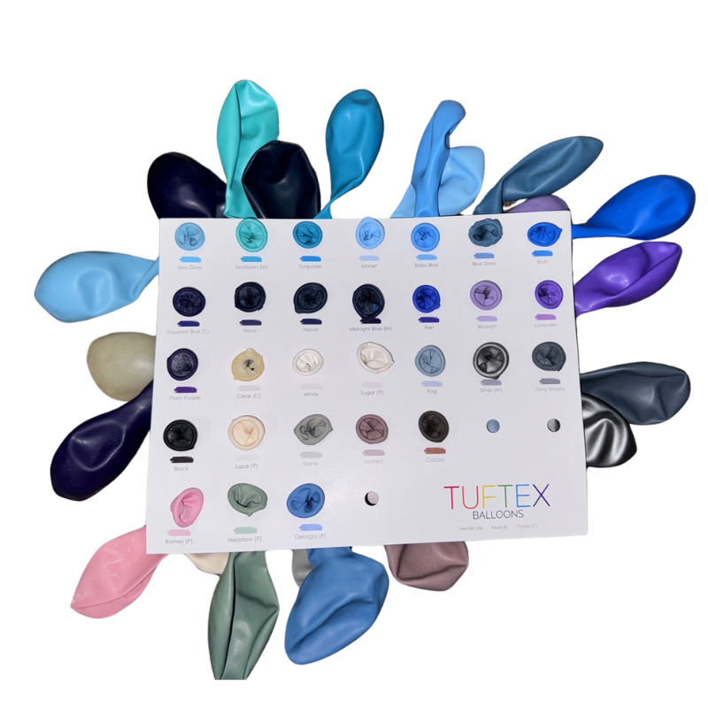 TUFTEX Sample Portfolio - All Colors In 11" Balloons  | 1 Portfolio - BOGO Discount Auto Applied In Cart