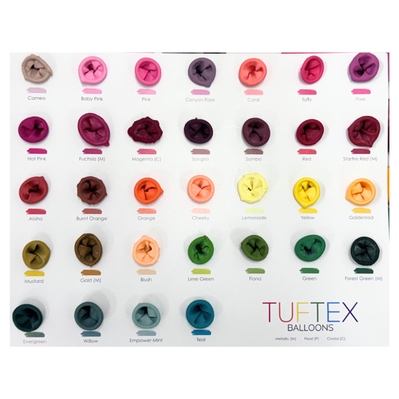 TUFTEX Sample Portfolio - All Colors In 11" Balloons  | 1 Portfolio - BOGO Discount Auto Applied In Cart